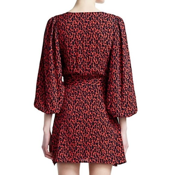 IRO Boina Leopard Wrap Dress size 6 - Picture 3 of 10